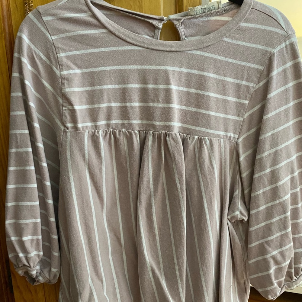 Pink striped tee